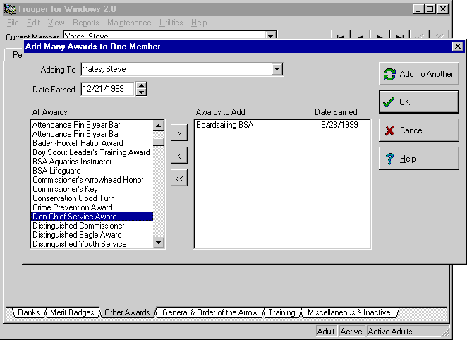 Screenshot from Trooper Copyright (C) 1996, 1999 SRT Enterprises